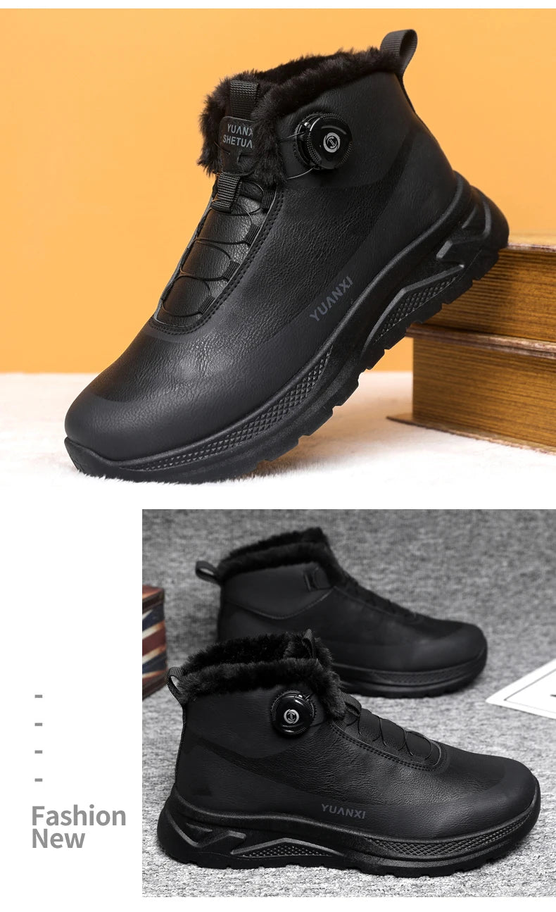 Herren-Outdoor-Jagdstiefel, Wanderschuhe für Bergtrekking und Offroad mit Fleecefutter für Wärme