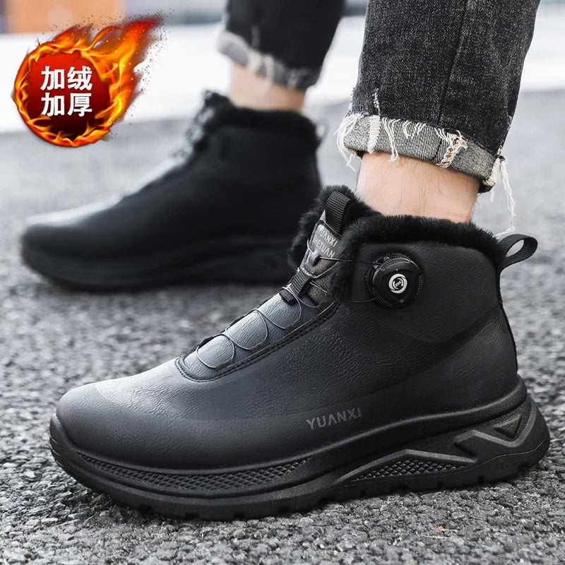 Herren-Outdoor-Jagdstiefel, Wanderschuhe für Bergtrekking und Offroad mit Fleecefutter für Wärme