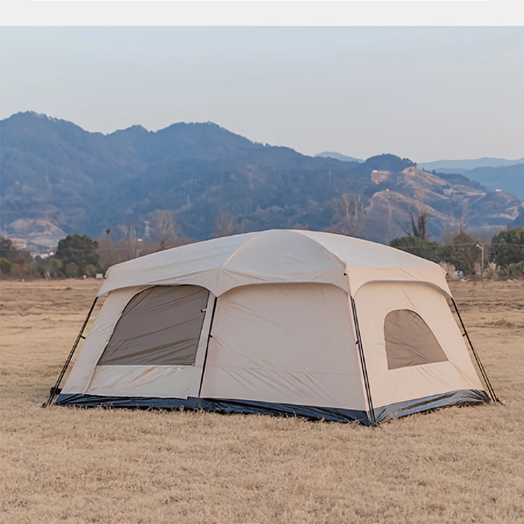 8-12 Personen Campingzelt 2 Zimmer Groß Wasserdicht Winddicht Outdoor Familienzelt mit Regenschutz Instant Kabinenzelte für Camping Strand