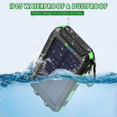 New Solar Power Bank 100000mAh Portable Charging Poverbank External Battery Charger Strong Light LDE Light for All Smartphones