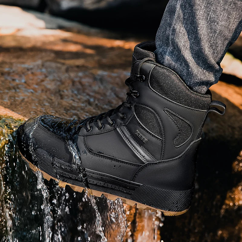 Herren Outdoor Wanderstiefel Taktische Militärstiefel Wasserdichte Arbeitsschutzschuhe Jagdstiefel Knöchelhohe Wüstenstiefel Sportschuhe Kletterschuhe