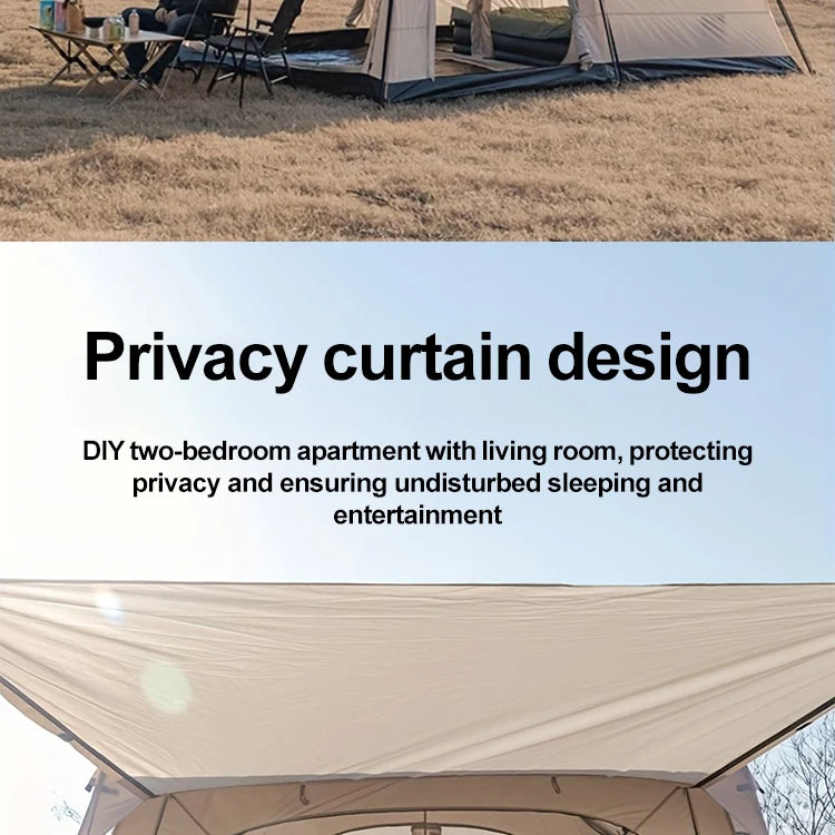 8-12 Personen Campingzelt 2 Zimmer Groß Wasserdicht Winddicht Outdoor Familienzelt mit Regenschutz Instant Kabinenzelte für Camping Strand