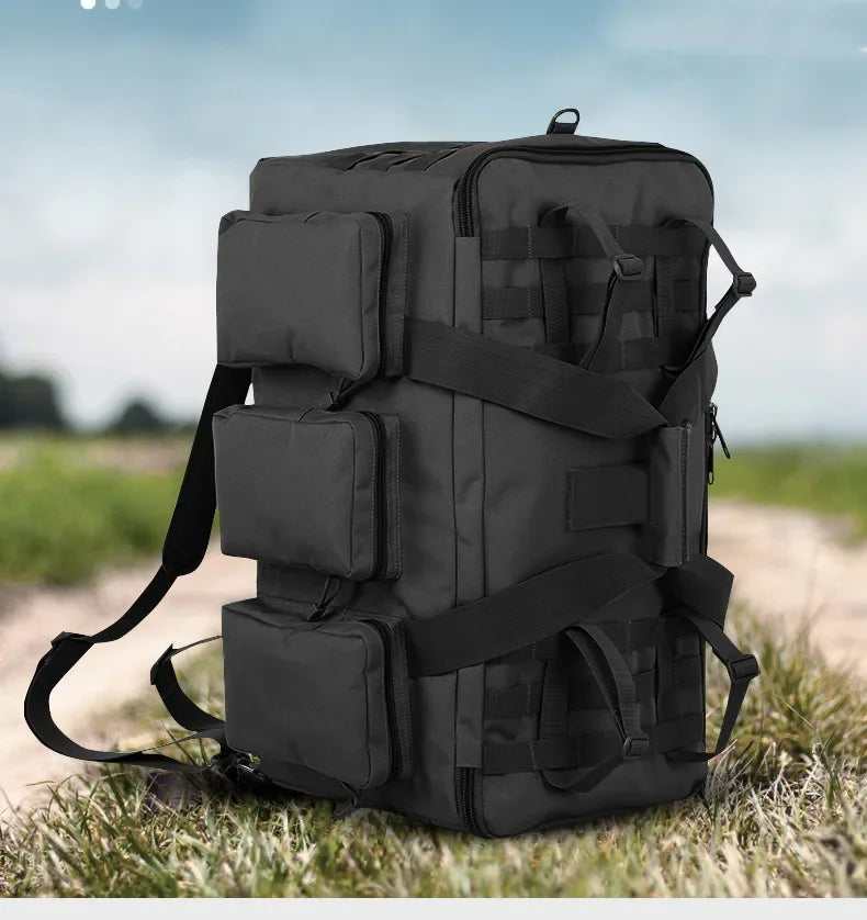 Convertible Nylon Duffel Backpack for Travel & Camping