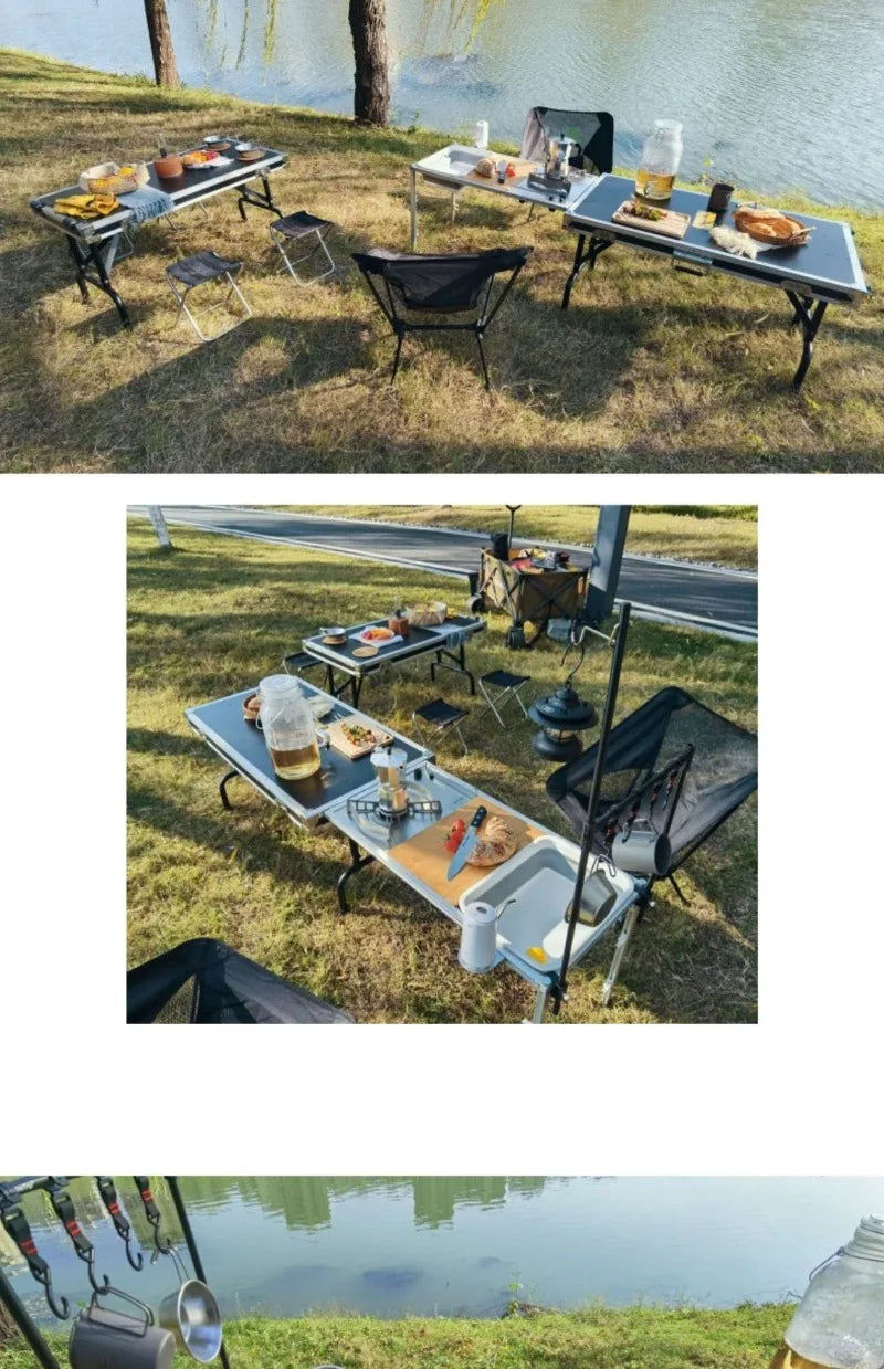 Folding Camp Kitchen Storage Box & Table