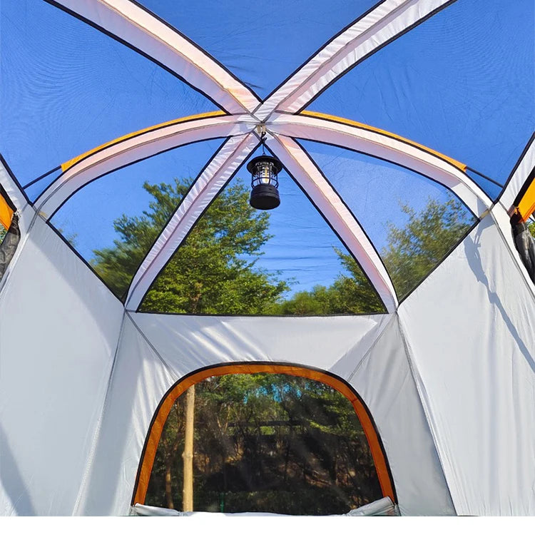 8-12 Personen Campingzelt 2 Zimmer Groß Wasserdicht Winddicht Outdoor Familienzelt mit Regenschutz Instant Kabinenzelte für Camping Strand