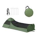 Leichtes Campingzelt, tragbares, leichtes Pop-Up-Zelt mit Handyhalterung, atmungsaktives Netz für Outdoor-Camping, Wandern, Einzelperson