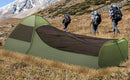 Leichtes Campingzelt, tragbares, leichtes Pop-Up-Zelt mit Handyhalterung, atmungsaktives Netz für Outdoor-Camping, Wandern, Einzelperson