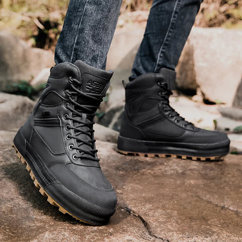 Herren Outdoor Wanderstiefel Taktische Militärstiefel Wasserdichte Arbeitsschutzschuhe Jagdstiefel Knöchelhohe Wüstenstiefel Sportschuhe Kletterschuhe