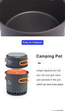 Outdoor Camping Pot 1.3L 2.3L Cookware Outdoor Cooking Kettle Set Heat Cooker Travel Tableware Tourist Kitchen Utensil Equipment