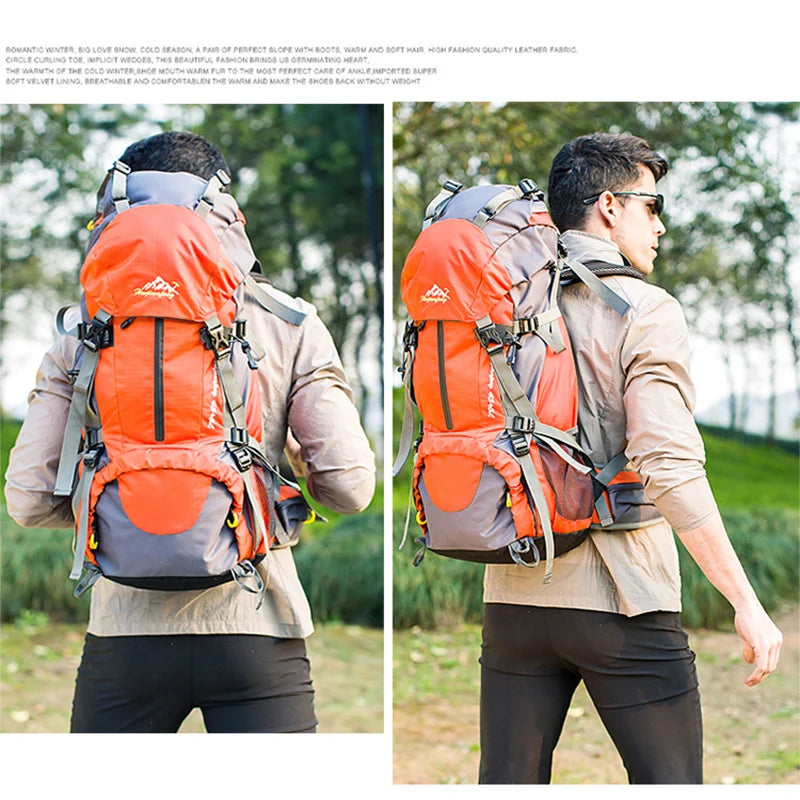 Wanderrucksack 50L Damen&Herren Multifunktions Outdoor Wasserdicht Großes Fassungsvermögen Trekking Reise Bergsteigerrucksack