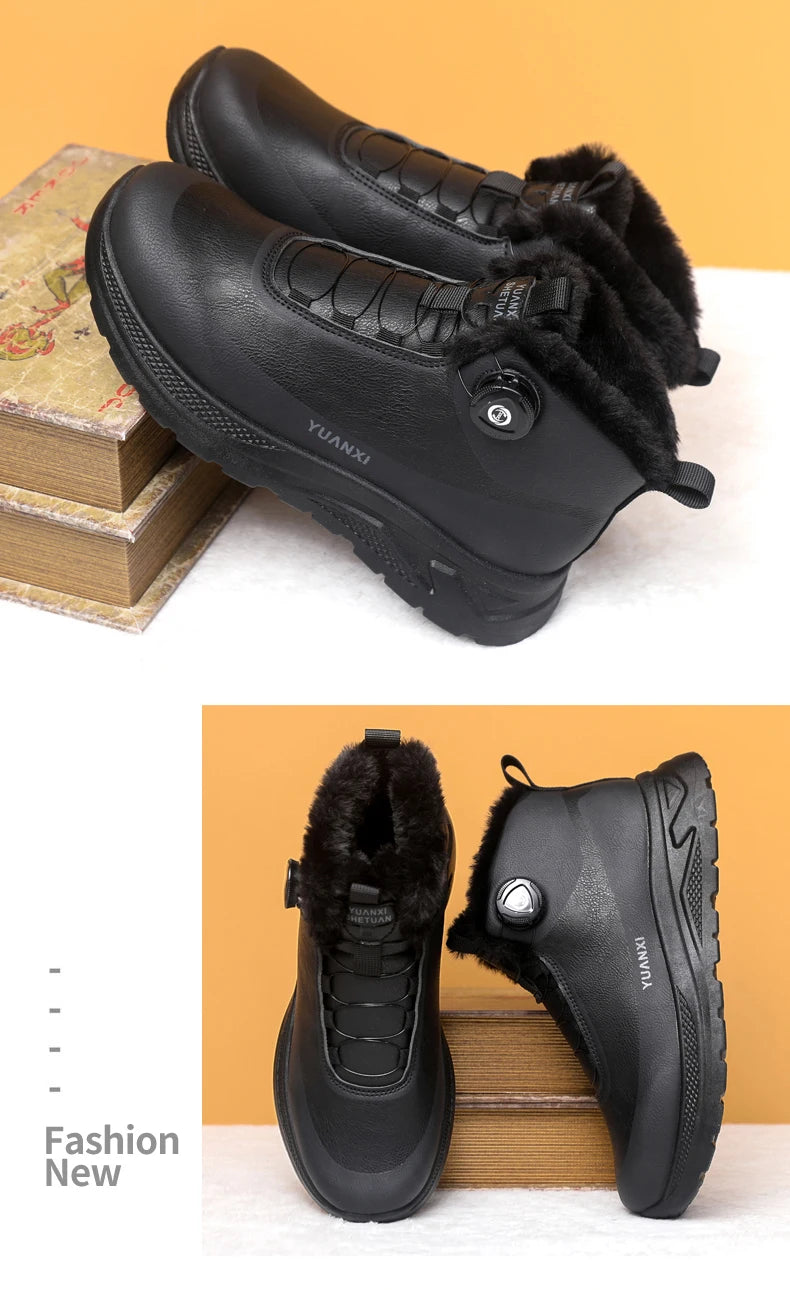 Herren-Outdoor-Jagdstiefel, Wanderschuhe für Bergtrekking und Offroad mit Fleecefutter für Wärme