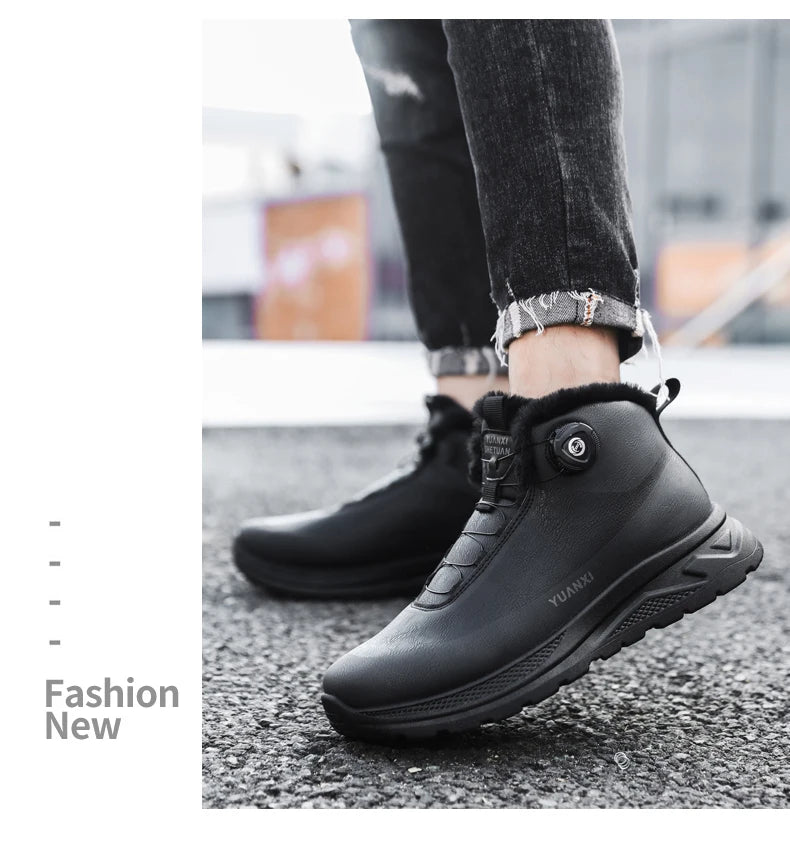 Herren-Outdoor-Jagdstiefel, Wanderschuhe für Bergtrekking und Offroad mit Fleecefutter für Wärme