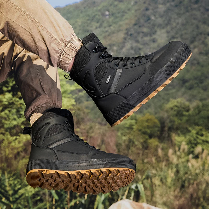 Herren Outdoor Wanderstiefel Taktische Militärstiefel Wasserdichte Arbeitsschutzschuhe Jagdstiefel Knöchelhohe Wüstenstiefel Sportschuhe Kletterschuhe